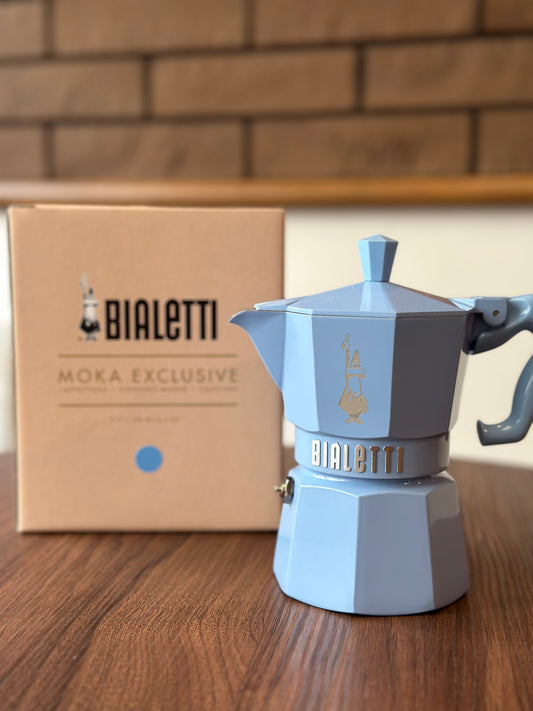 Bialetti (ビアレッティ) モカエクスクルーシブ スカイブルー 3カップ用