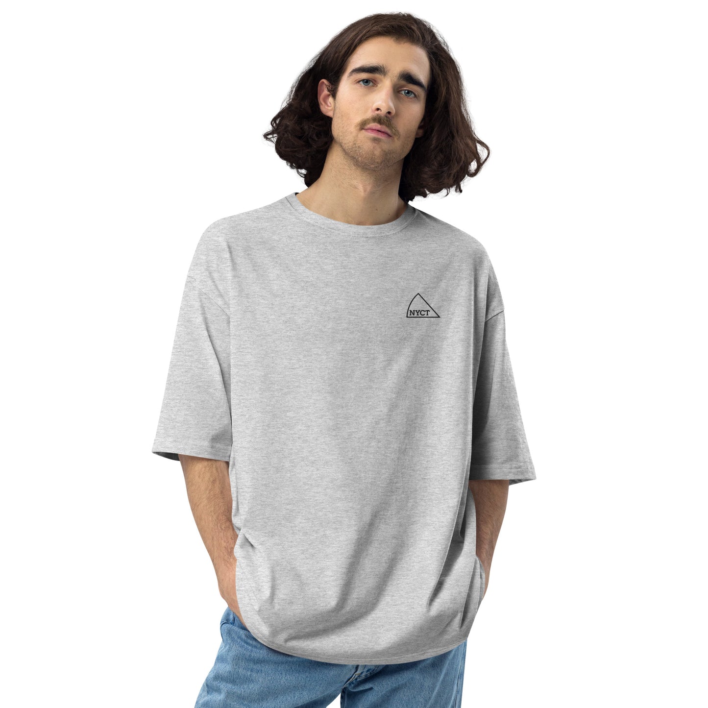 ユニセックス ビッグシルエット Tシャツ（ホワイト・グレー）